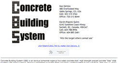 Desktop Screenshot of concretebuildingsystem.com
