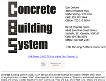 Tablet Screenshot of concretebuildingsystem.com